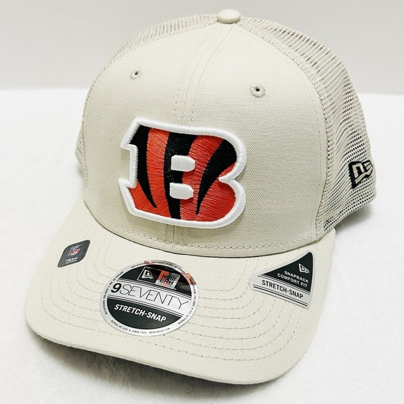 New Era Other - New Era Cincinnati Bengals Canvas‎ Beige 9SEVENTY Stretch Snap Hat Adjustable